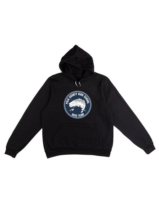 PCHS Bass Team Patch Design Fleece Pullover Hoodie