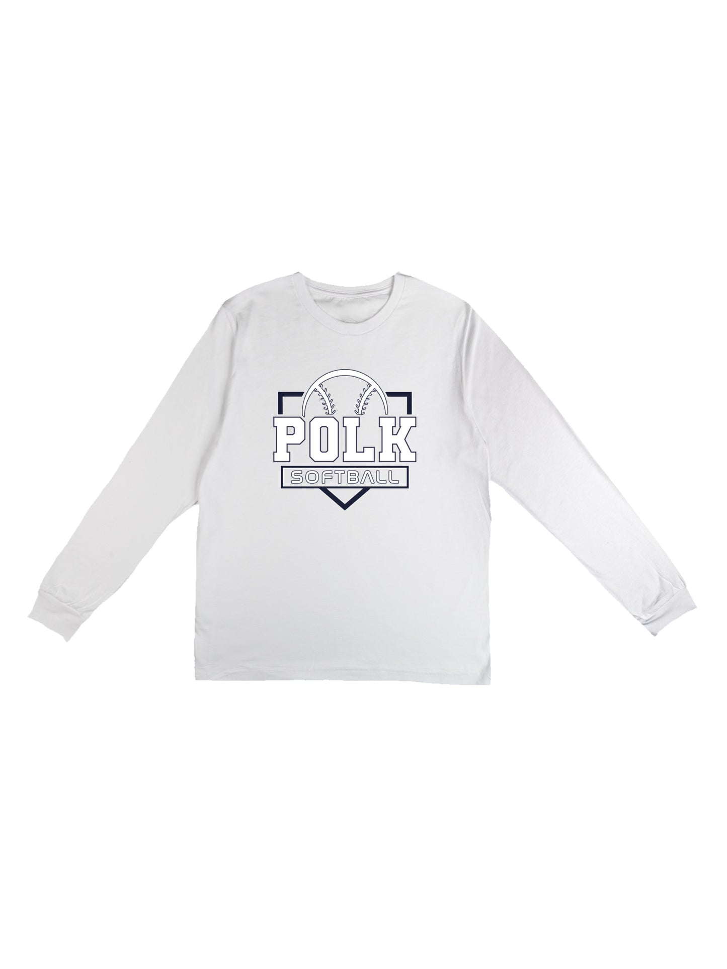 POLK Softball Logo Long Sleeve T-shirt
