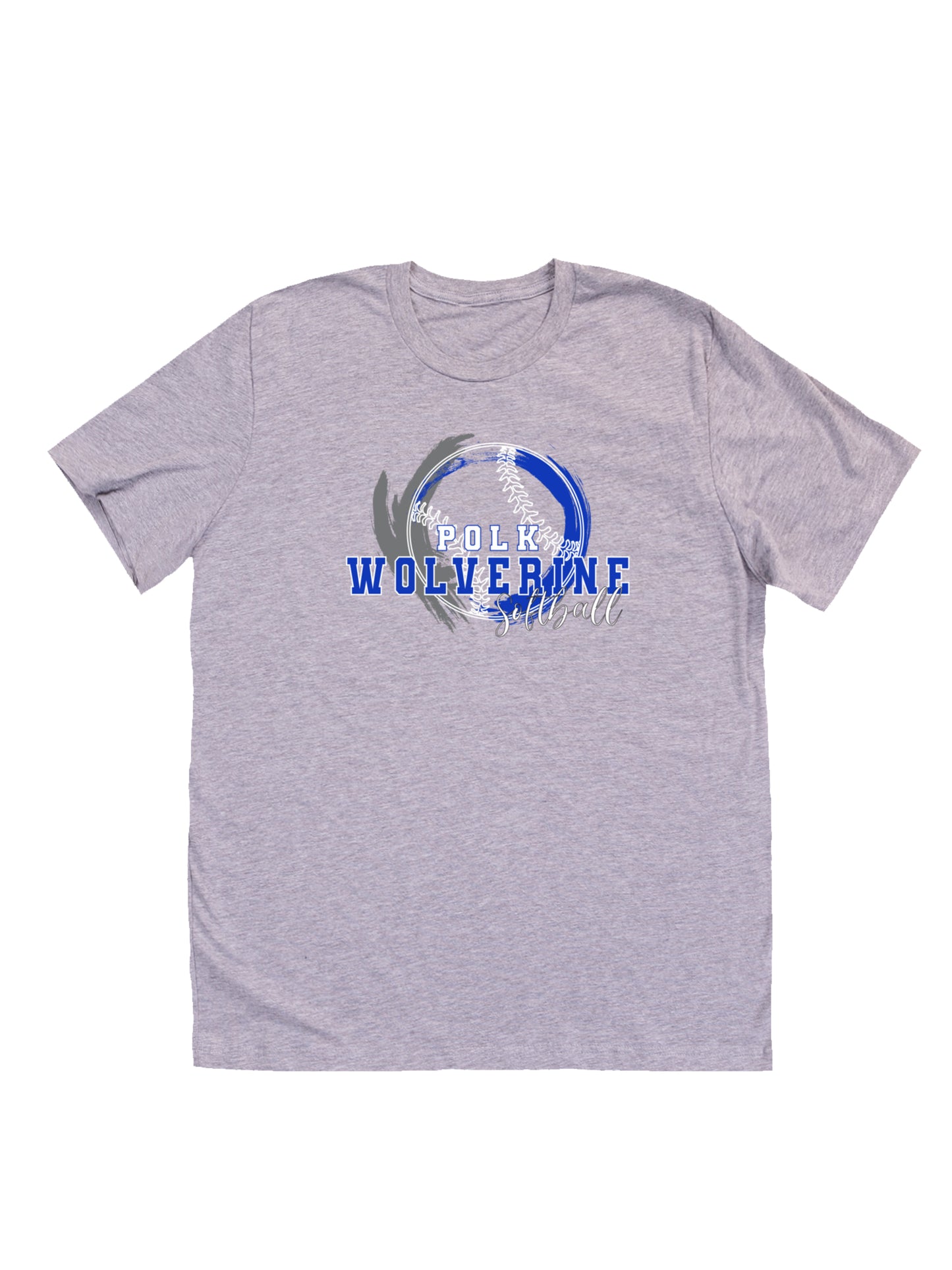 Polk County Wolverines Softball Short Sleeve T-shirt
