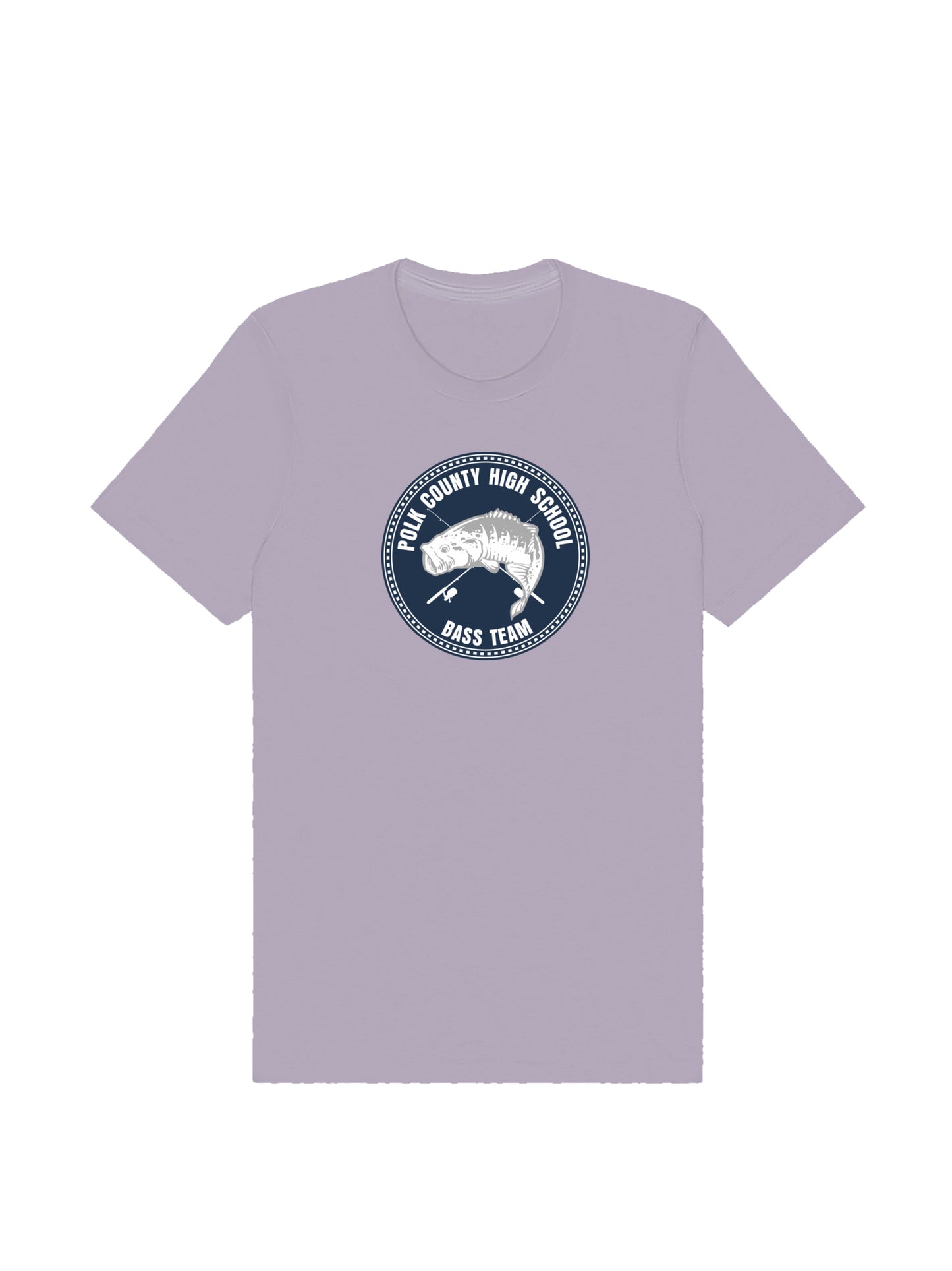 PCHS Bass Team Patch Design Short Sleeve T-shirt