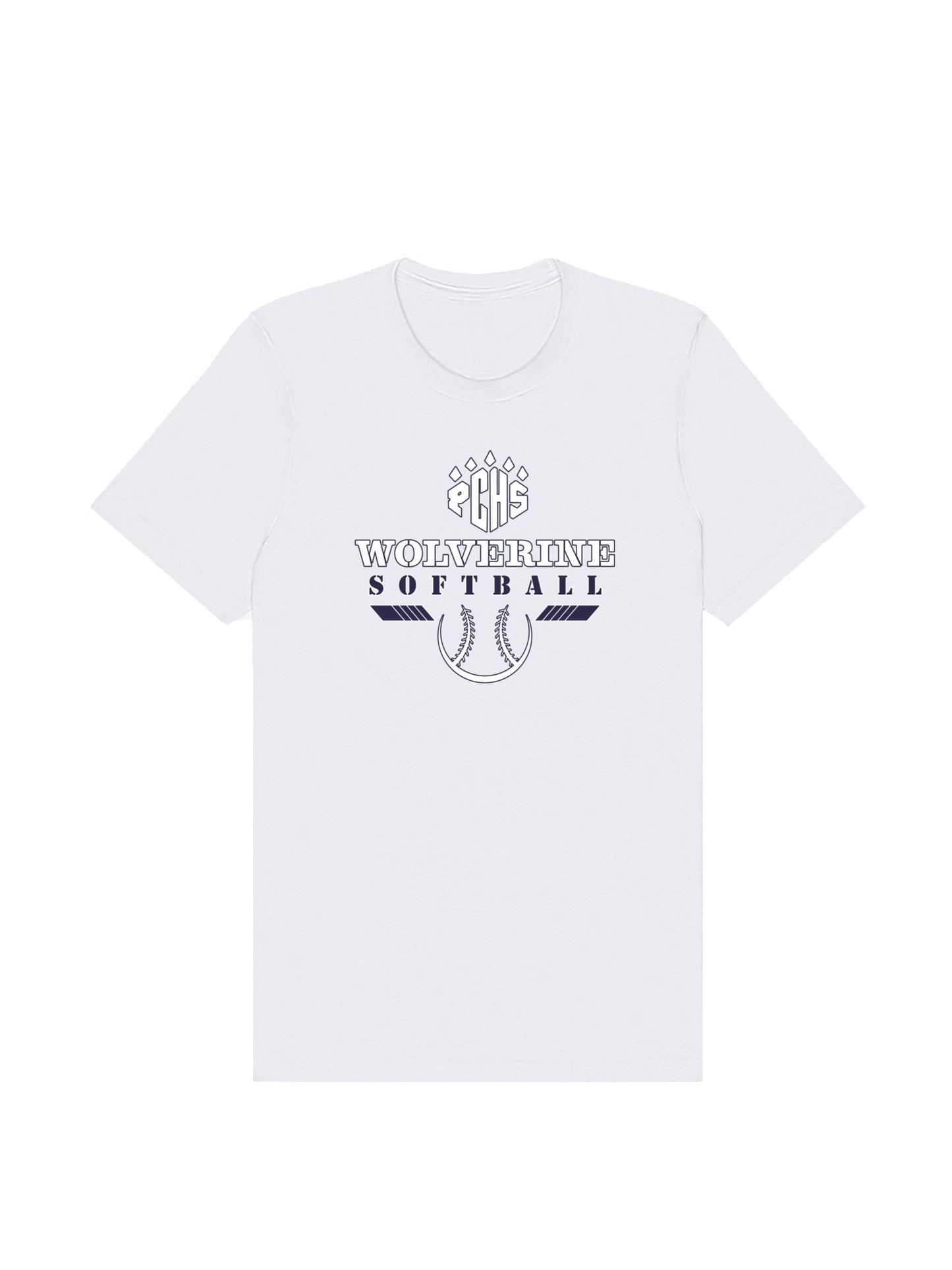 PCHS Wolverine Softball Logo Short Sleeve T-shirt