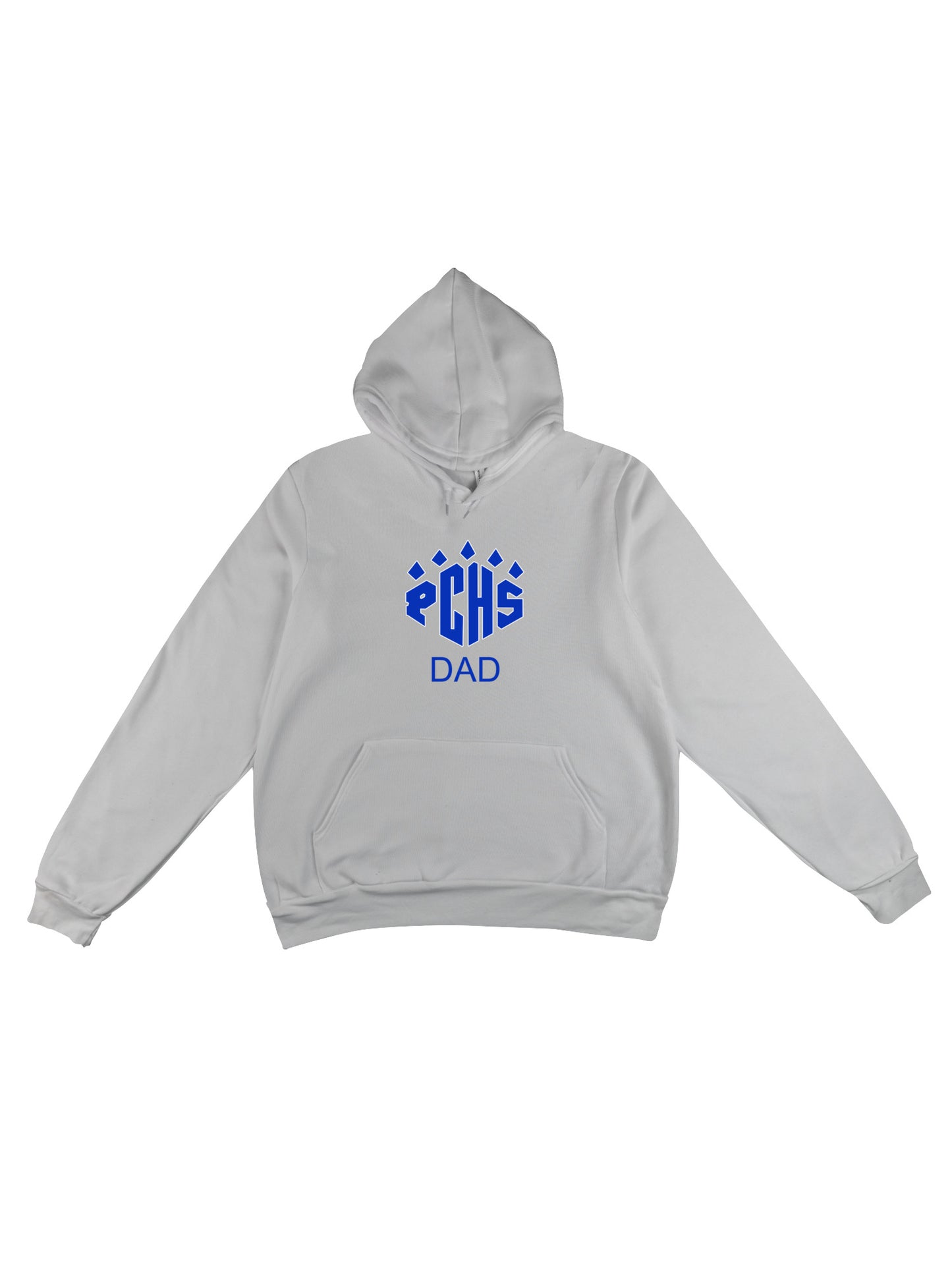 "PCHS Dad" Blue Logo with Blue Text Fleece Pullover Hoodie