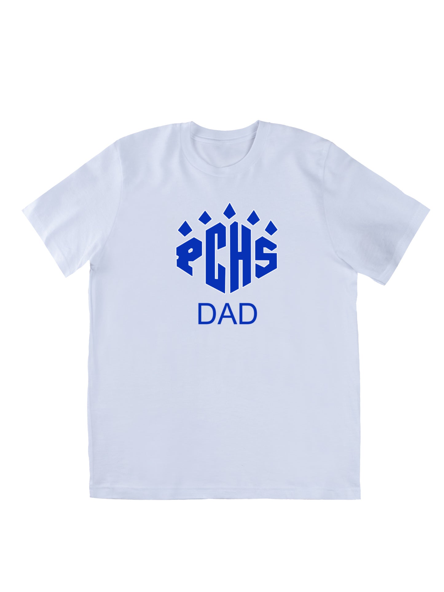 "PCHS Dad" Blue Logo with Blue Text Short Sleeve T-shirt