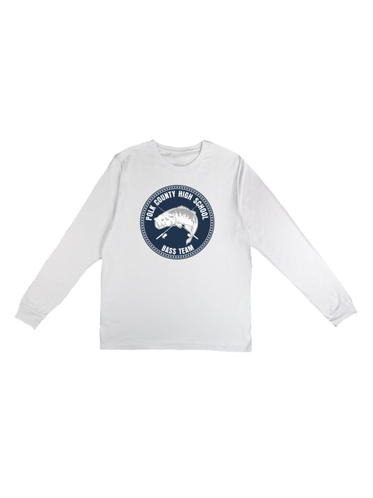 PCHS Bass Team Patch Design Long Sleeve T-shirt