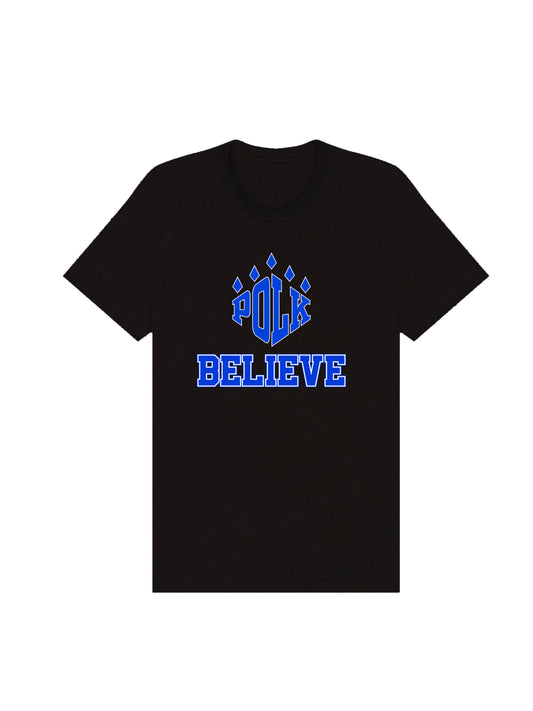 Polk Believe Slogan Short Sleeve T-shirt