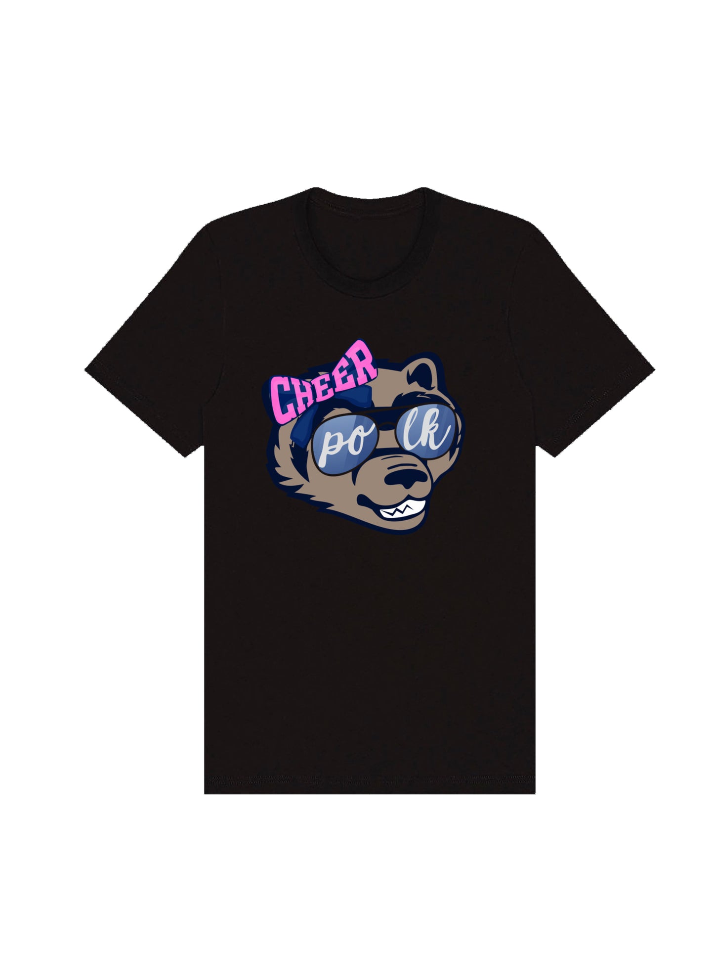 POLK Cheerleading Mascot Short Sleeve T-shirt