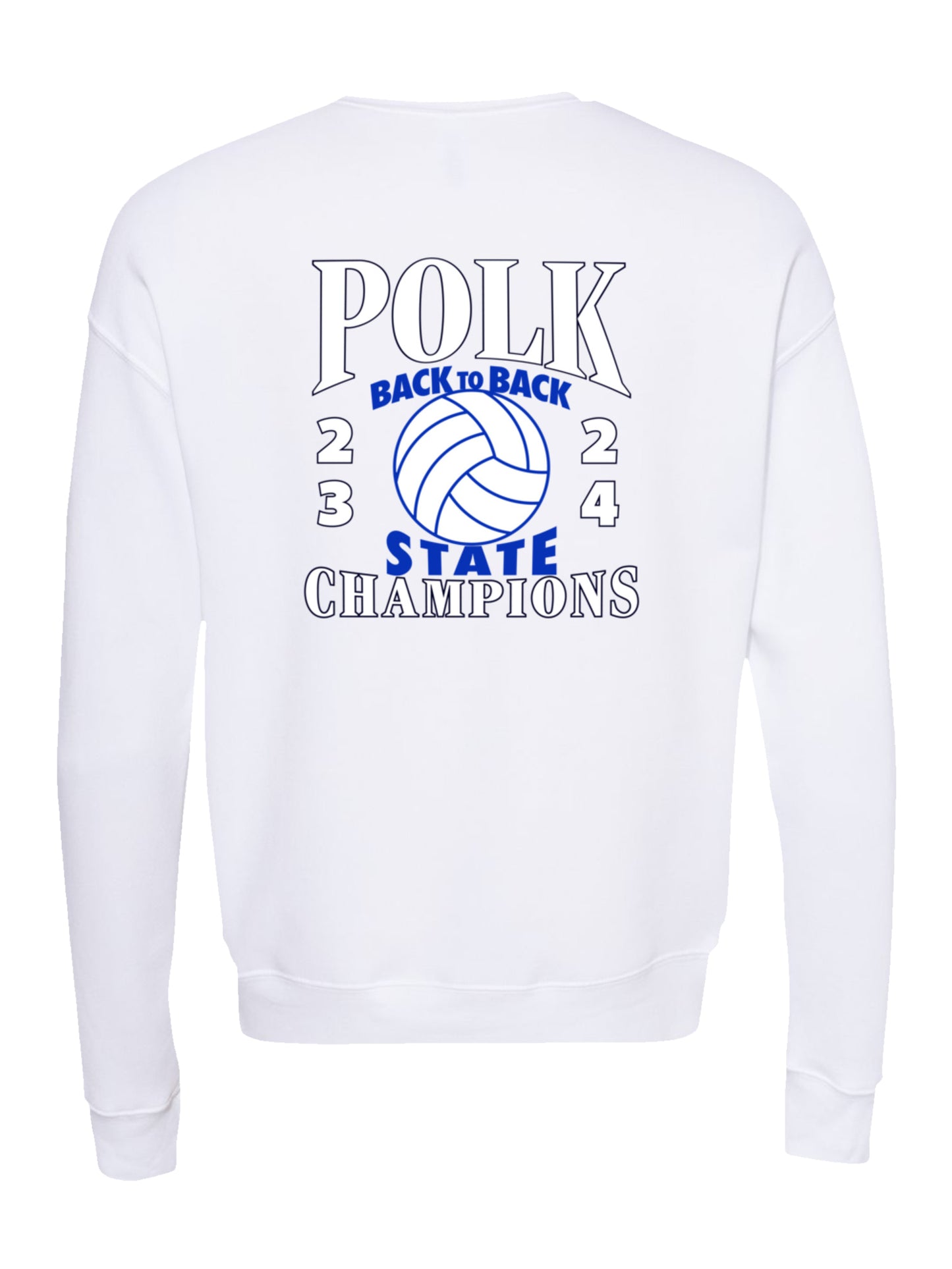 PCHS Volleyball B2B Champs Front & Back Fleece Sweatshirt