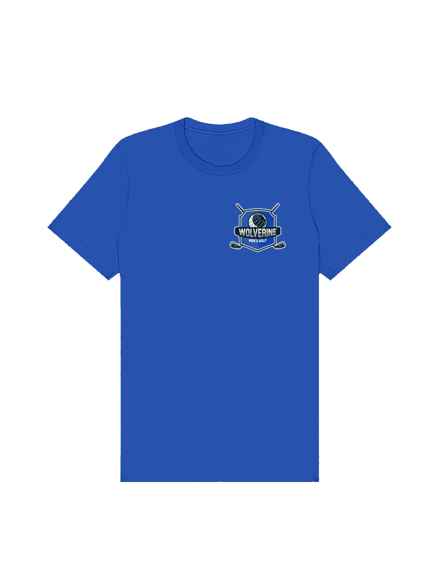 Wolverine Men's Golf Shield Logo with Men Jersey Short Sleeve T-shirt