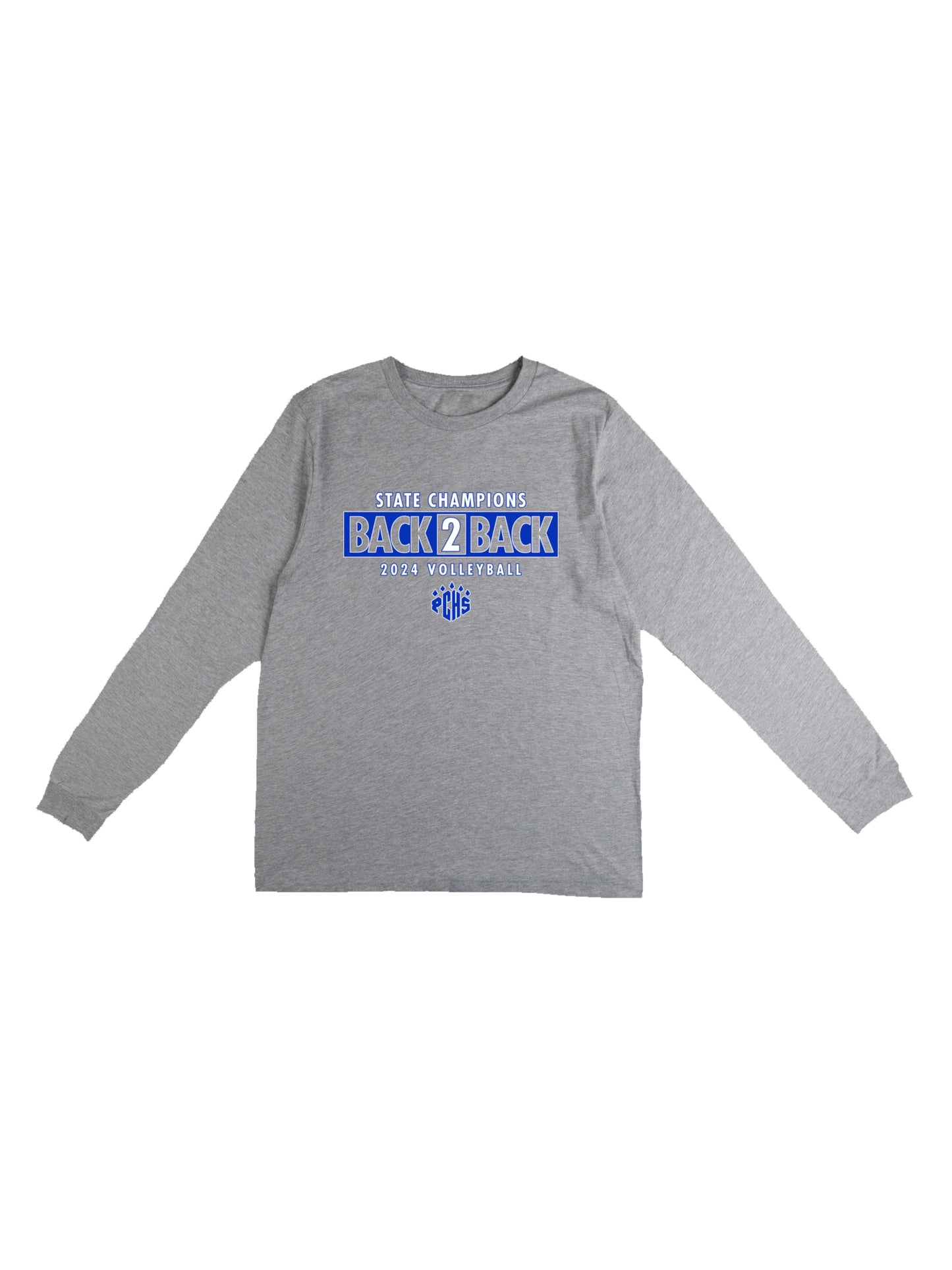 PCHS Volleyball B2B Champs Front & Back Long Sleeve T-shirt