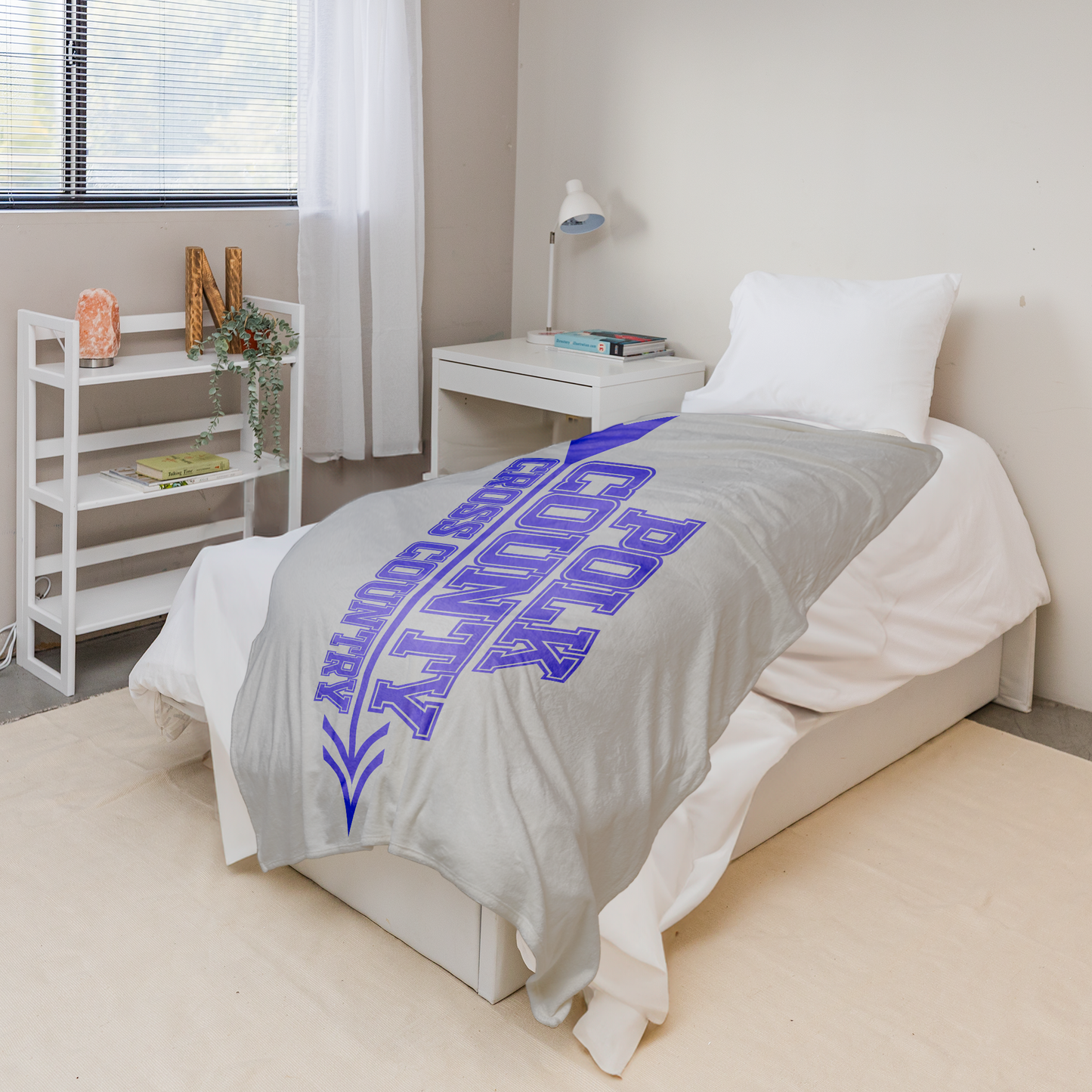 Polk County Cross Country Blue Logo 50"x60" Fleece Blanket