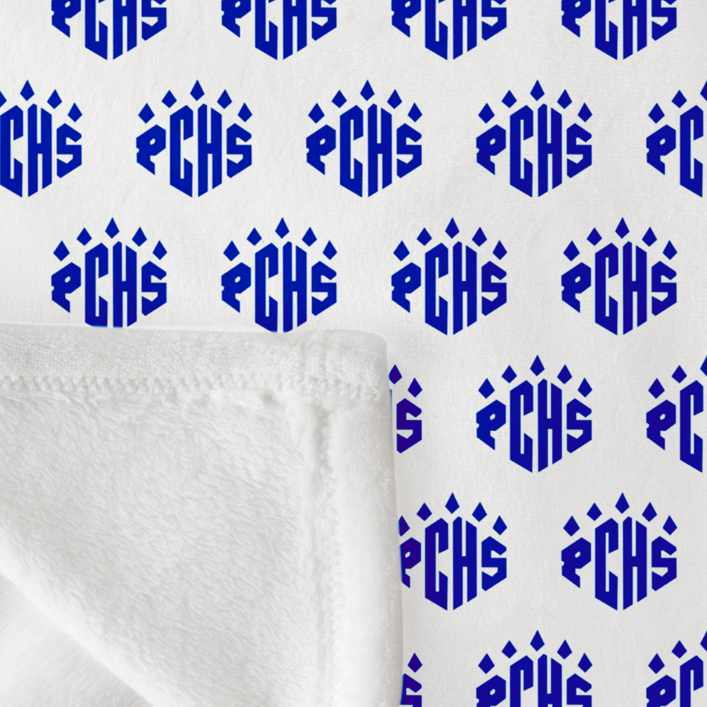 PCHS Paw Logo Pattern, Blue 50"x60" Fleece Blanket