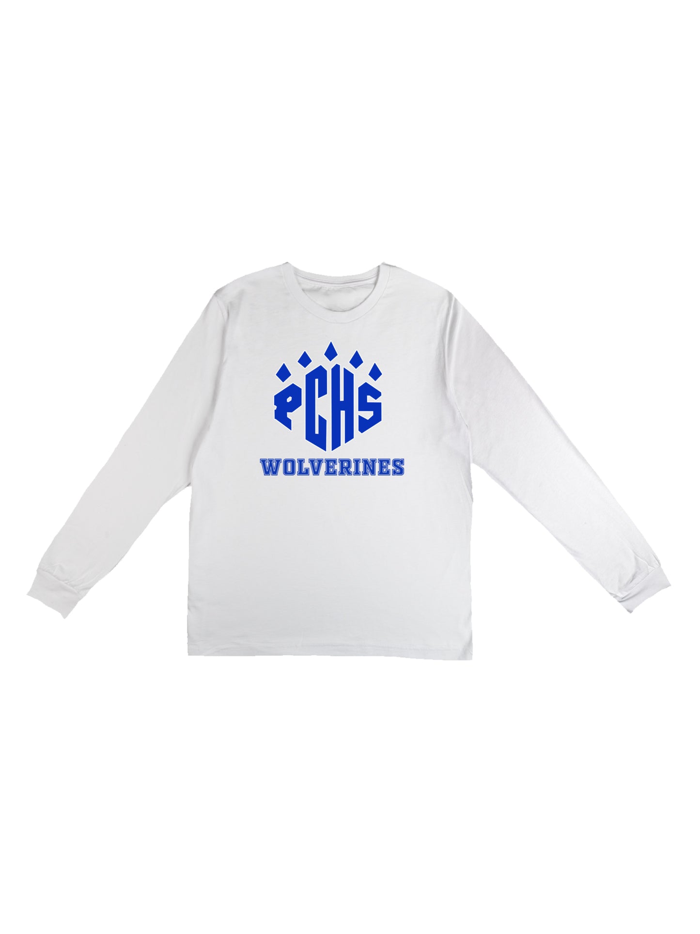 PCHS Wolverines Blue Paw Logo Long Sleeve T-shirt