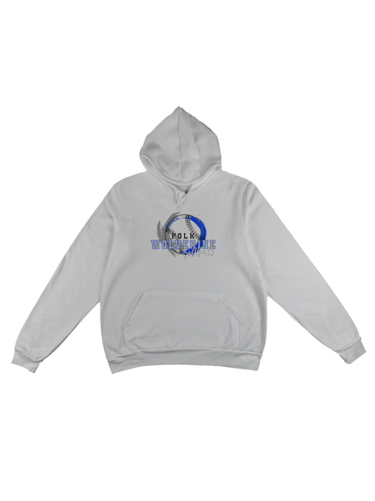 Polk County Wolverines Softball Black Stitch Fleece Pullover Hoodie