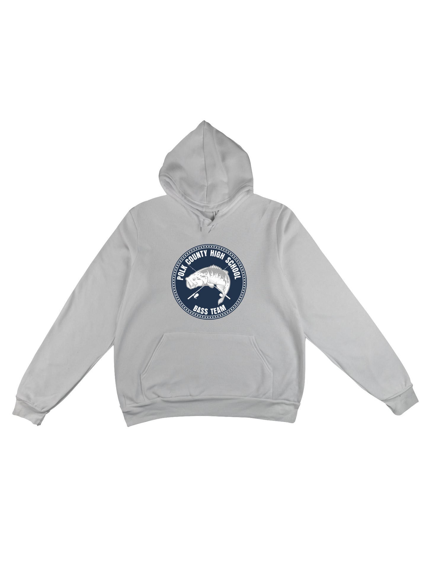 PCHS Bass Team Patch Design Fleece Pullover Hoodie