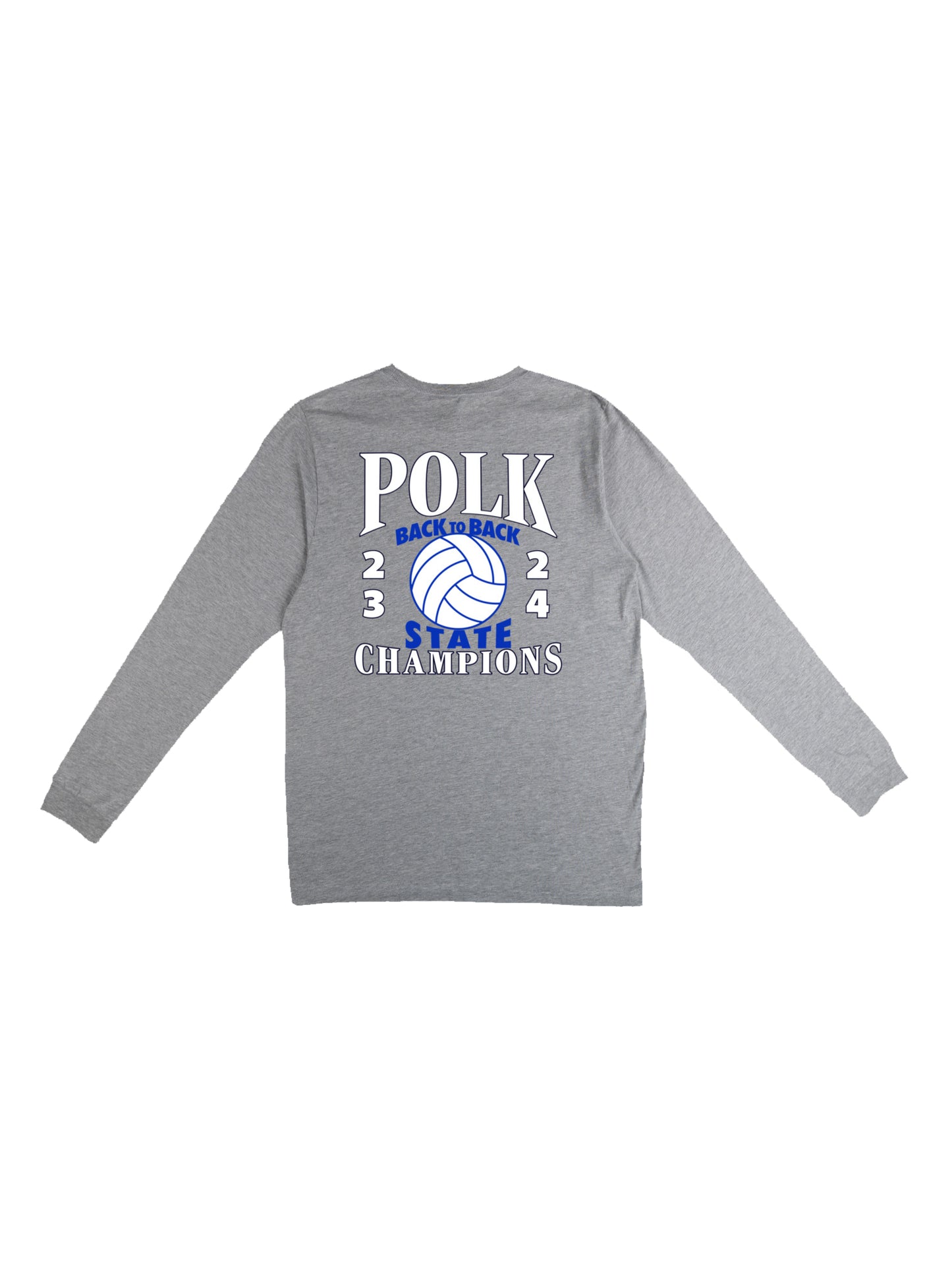PCHS Volleyball B2B Champs Front & Back Long Sleeve T-shirt