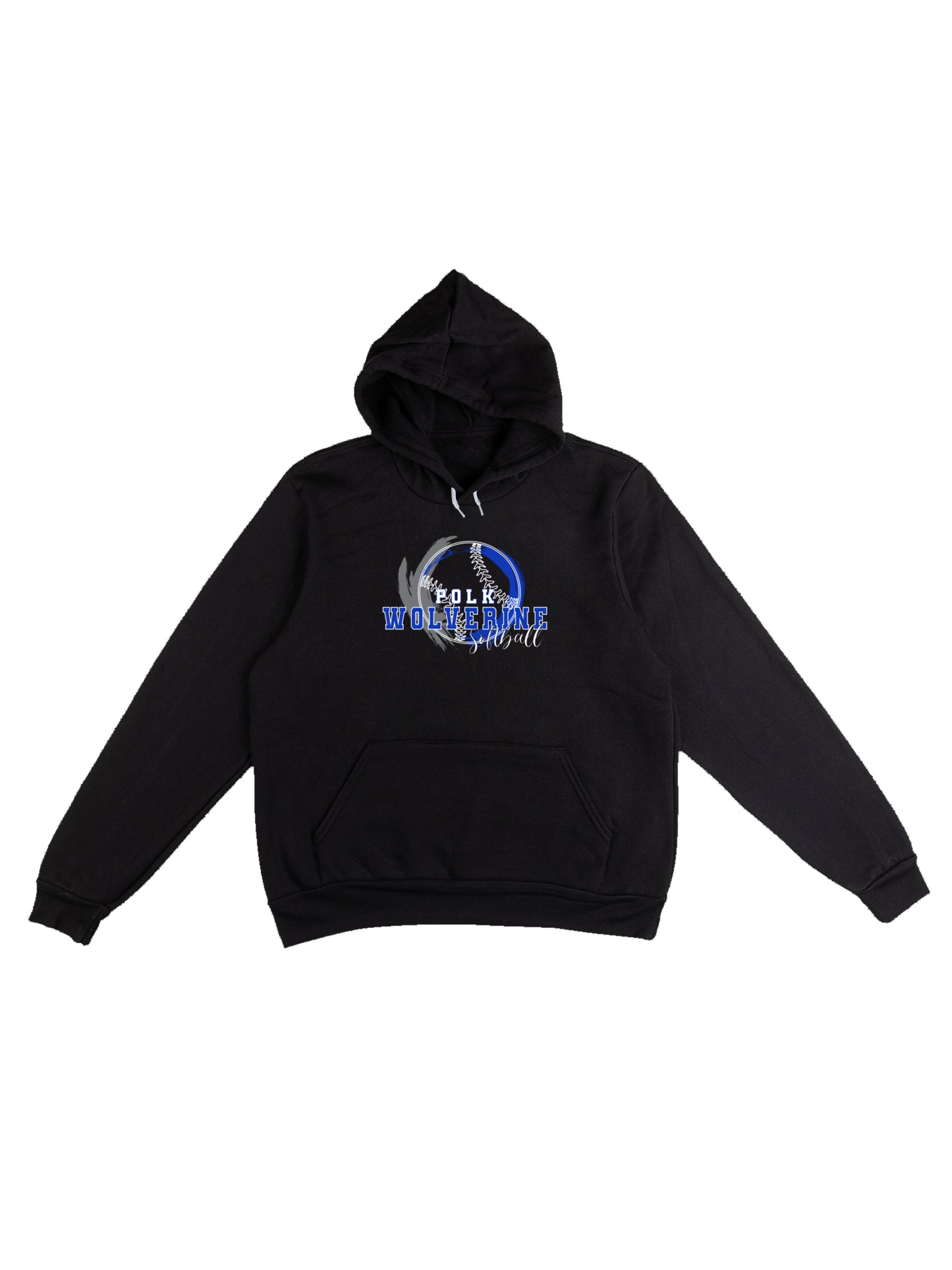 Polk County Wolverines Softball Fleece Pullover Hoodie