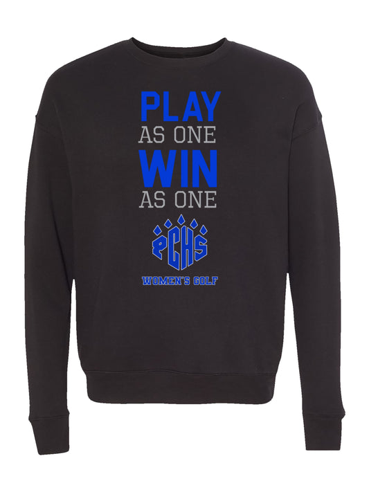 PCHS Women's Golf Play As One Fleece Sweatshirt