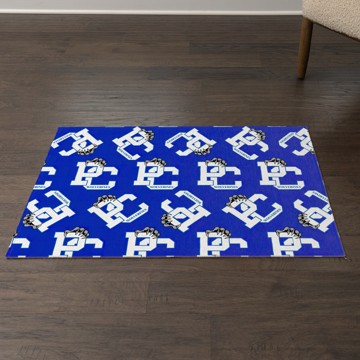 PC Wolverines Claw Logo Pattern Rectangular Area Rugs