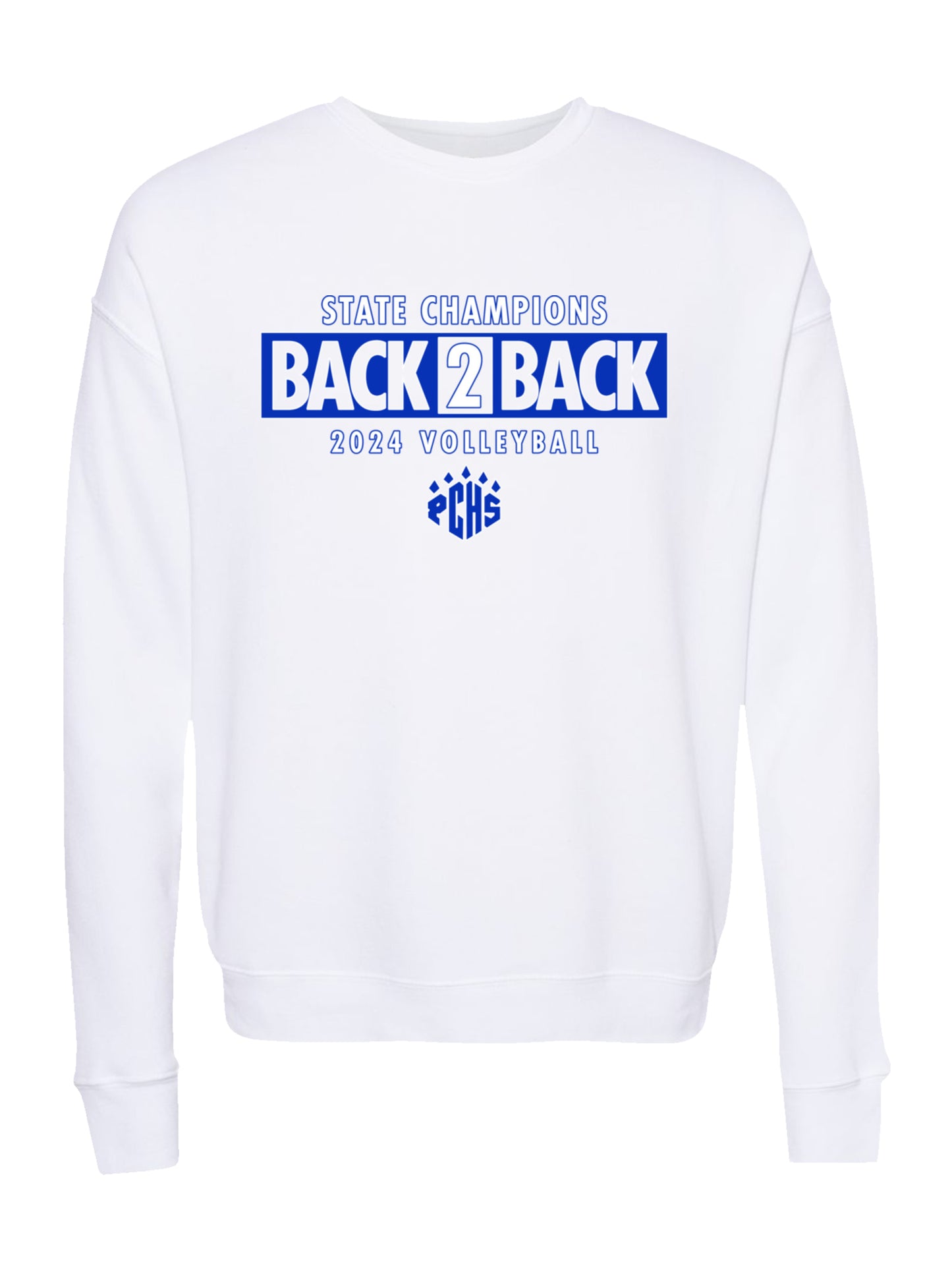 PCHS Volleyball B2B Champs Front & Back Fleece Sweatshirt