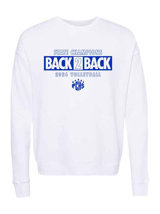 PCHS Volleyball B2B Champs Front & Back Fleece Sweatshirt