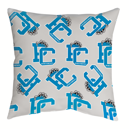 PC Wolverines Claw Logo Pattern Throw Pillows
