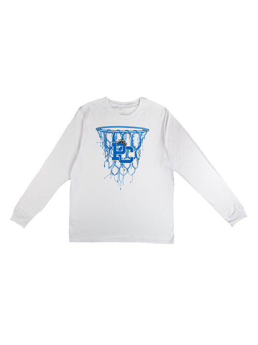 Polk County Schools Basketball PC Circuit Net in Blue Long Sleeve T-shirt