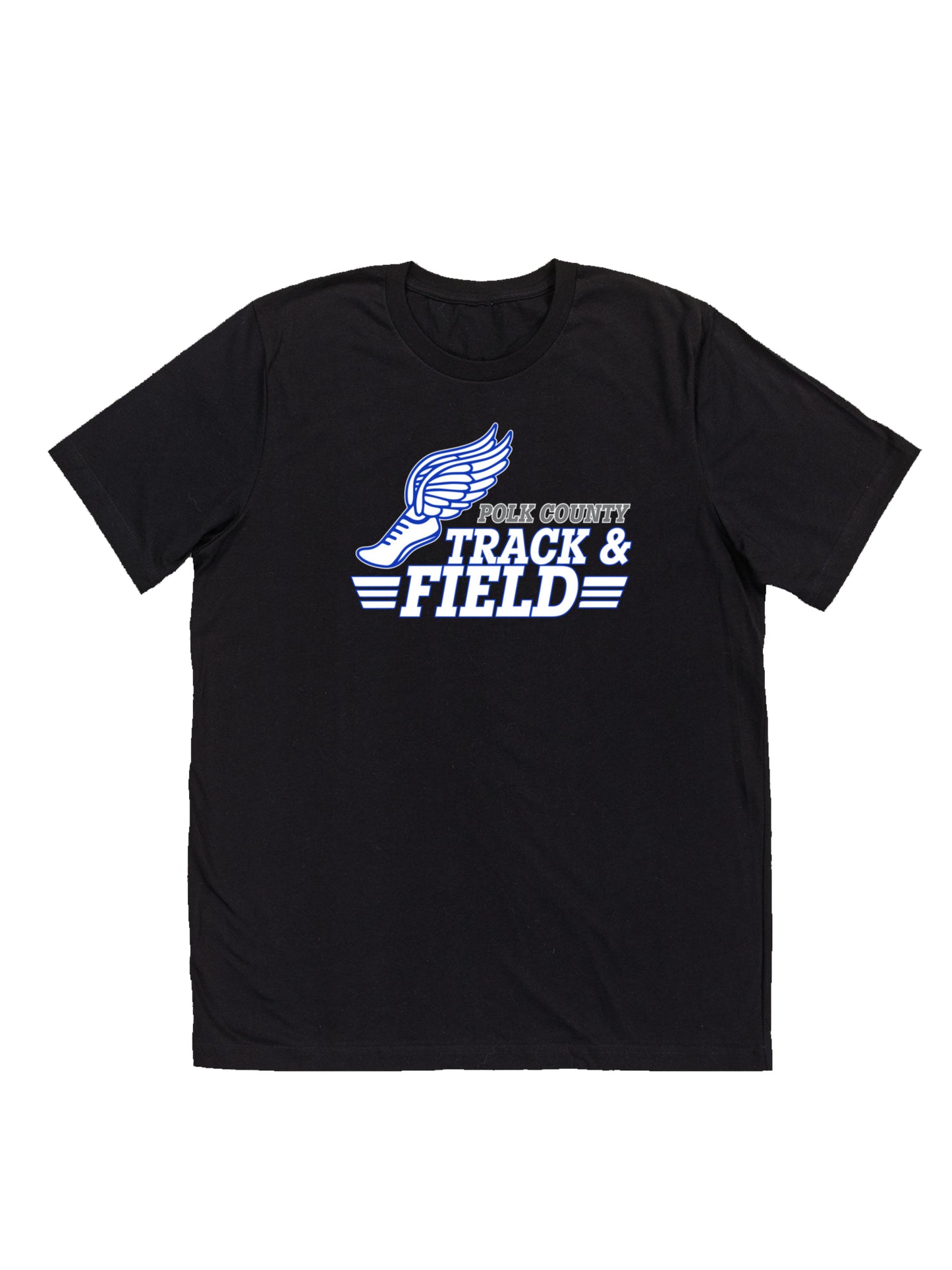 Polk County Schools Track & Field White Logo Short Sleeve T-shirt