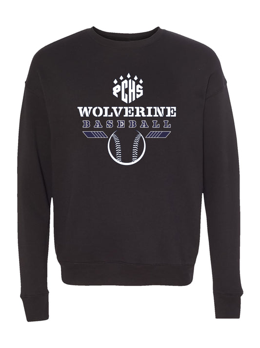 PCHS Wolverine Baseball Logo Fleece Sweatshirt