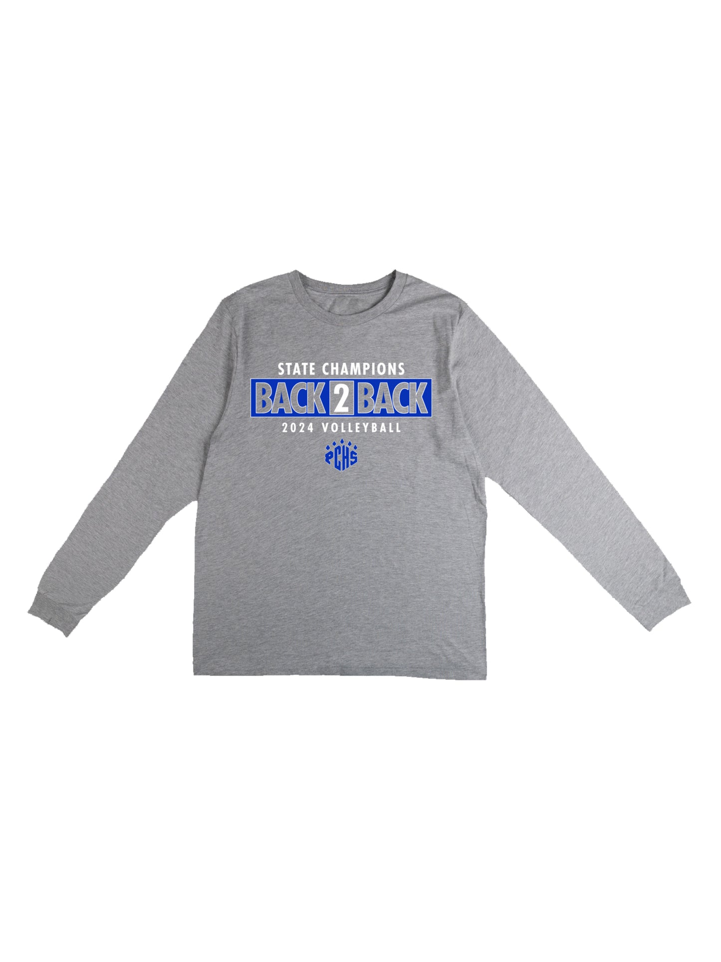 PCHS Volleyball B2B Champs Front Only Long Sleeve T-shirt
