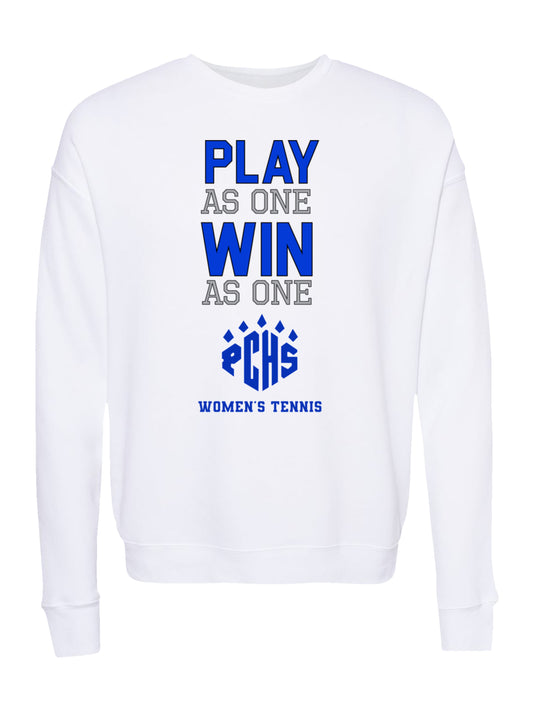 PCHS Women's Tennis Play As One Fleece Sweatshirt