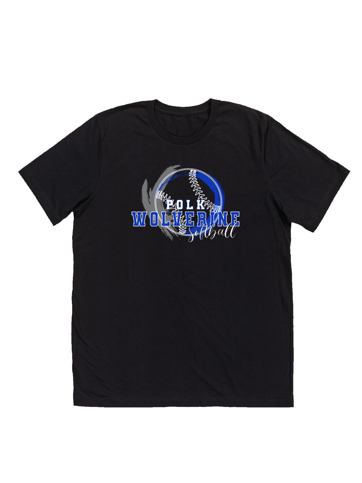 Polk County Wolverines Softball Short Sleeve T-shirt