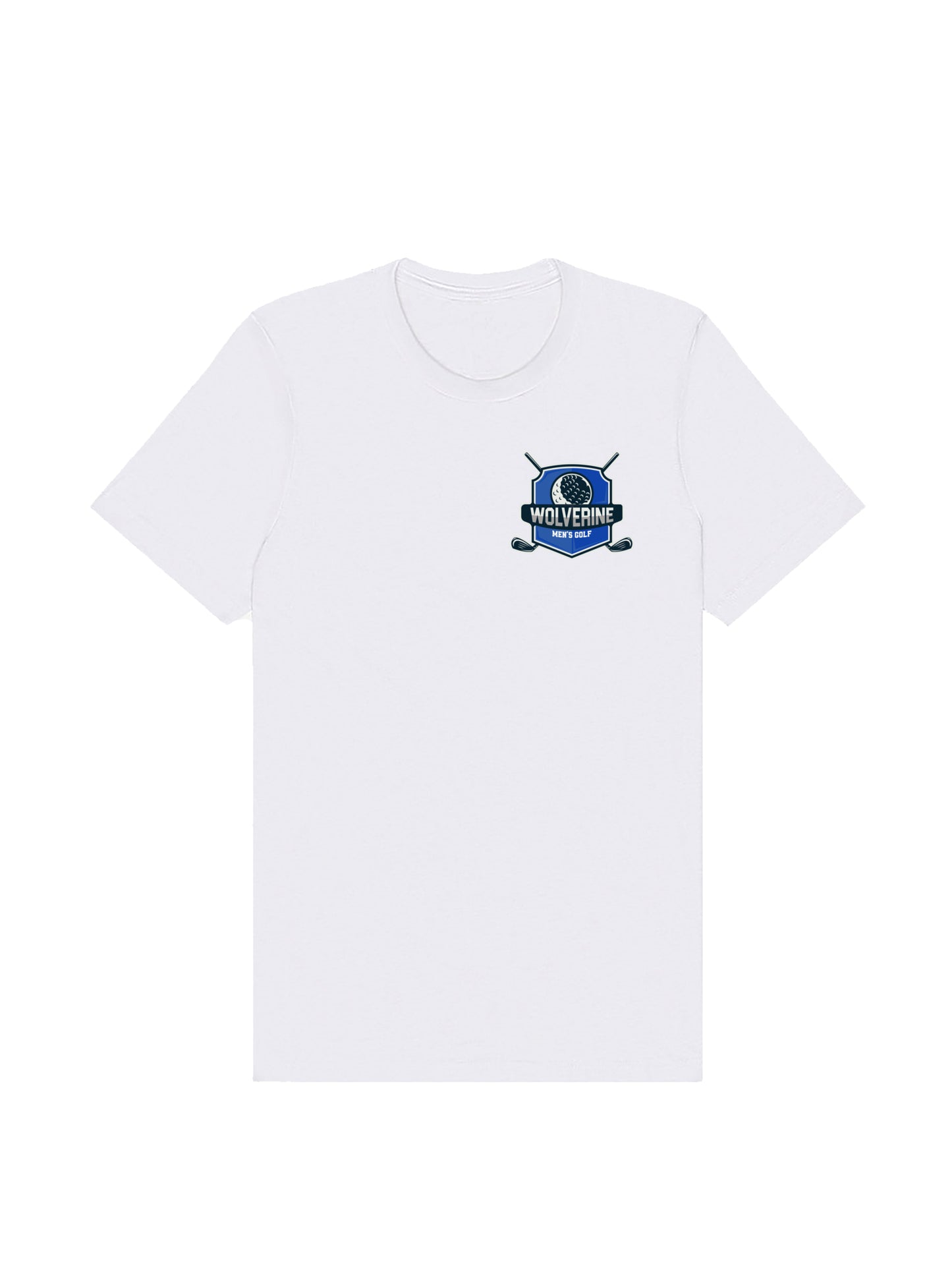 Wolverine Men's Golf Shield Logo with Men Jersey Short Sleeve T-shirt