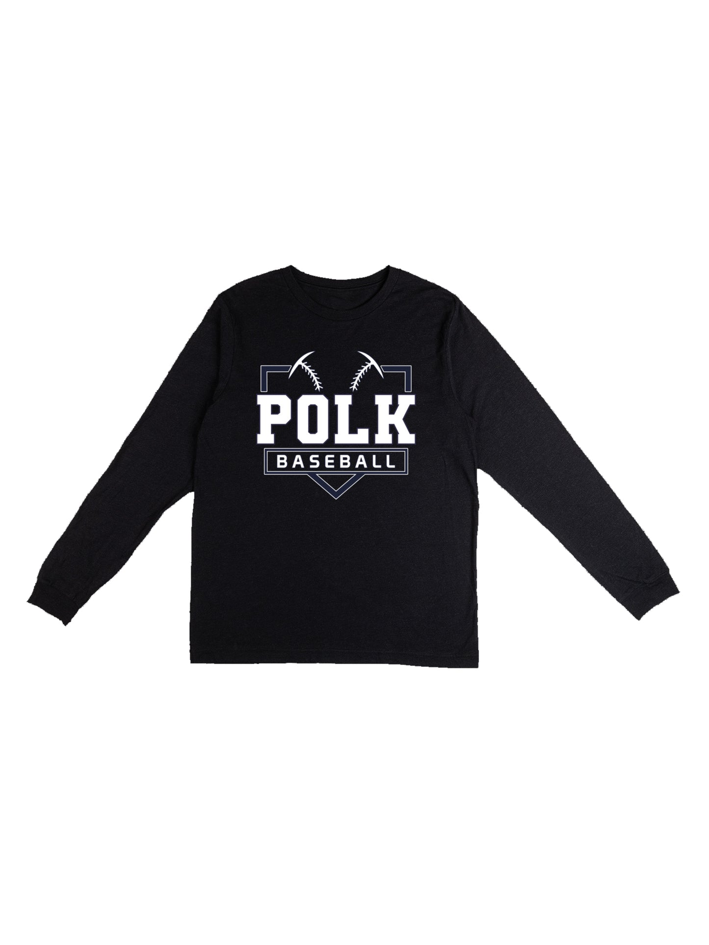 POLK Baseball Logo Long Sleeve T-shirt