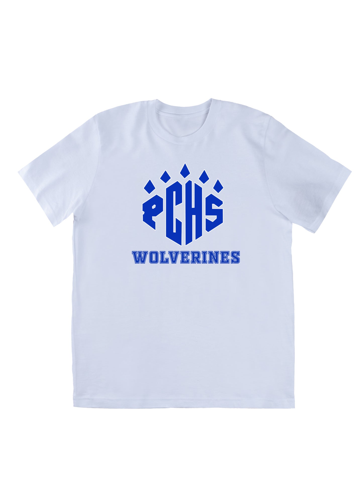 PCHS Wolverines Blue Paw Logo Short Sleeve T-shirt