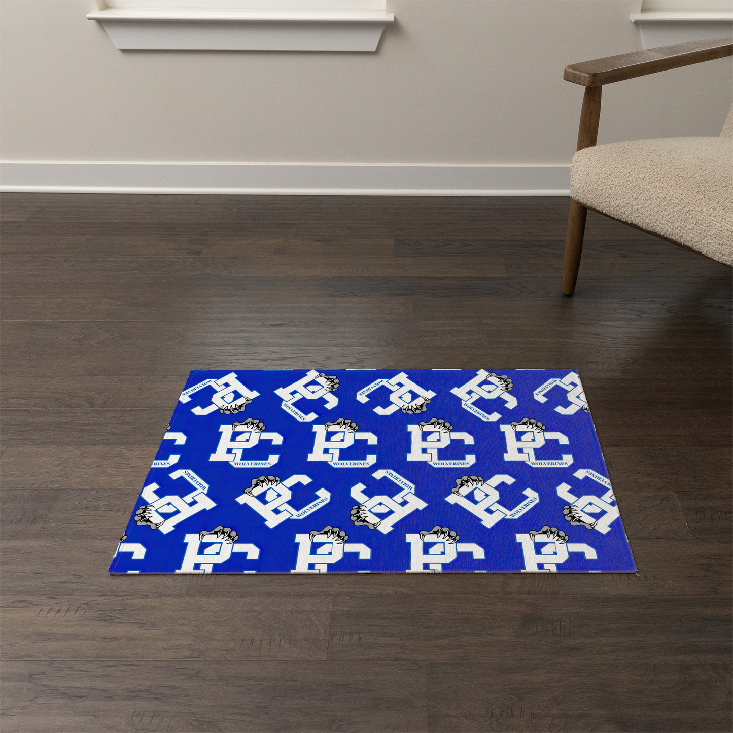PC Wolverines Claw Logo Pattern Rectangular Area Rugs