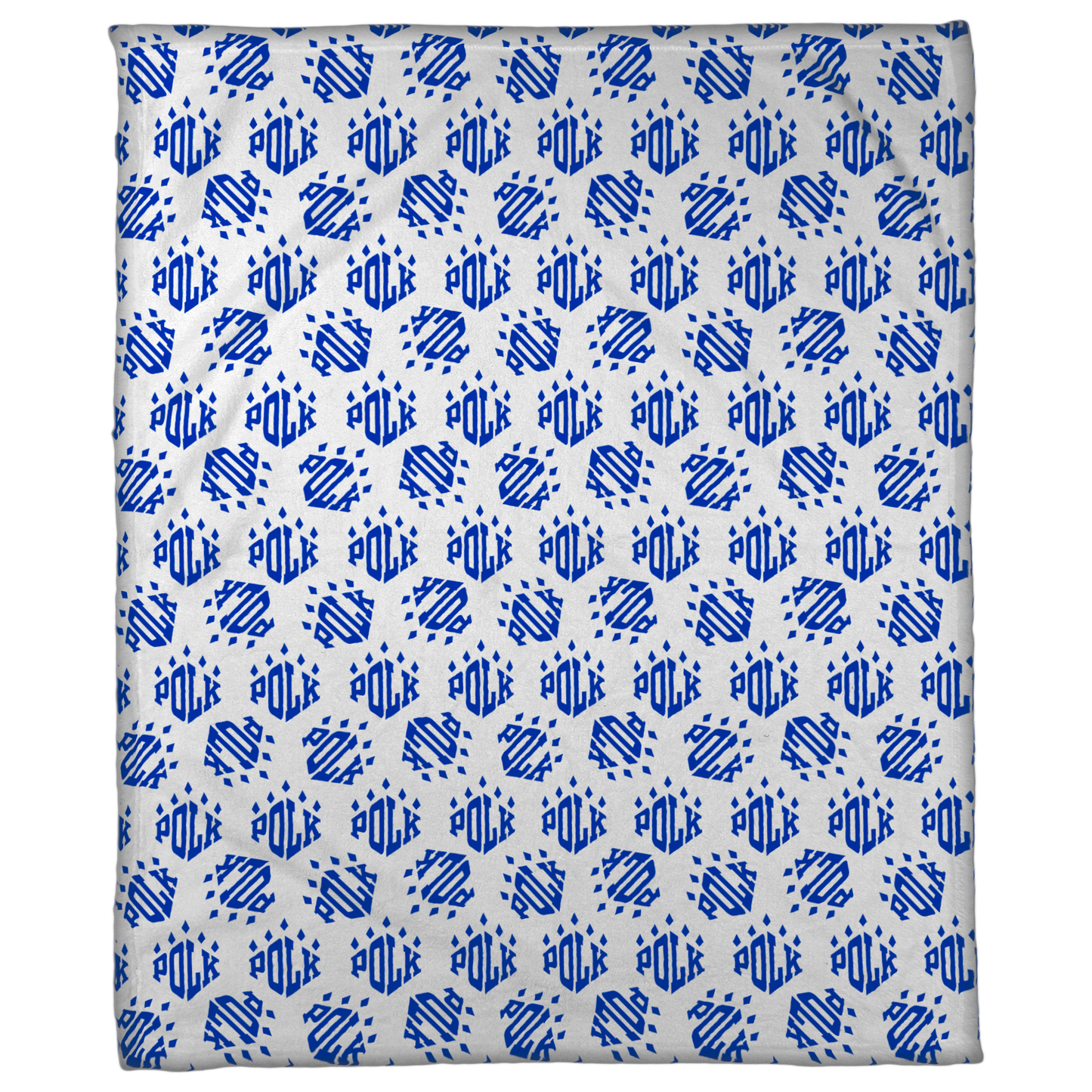 Polk Paw Logo Pattern, Blue 50"x60" Fleece Blanket