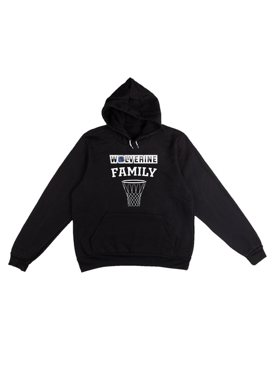 Polk County "Wolverine Family" + Basketball Net Fleece Pullover Hoodie