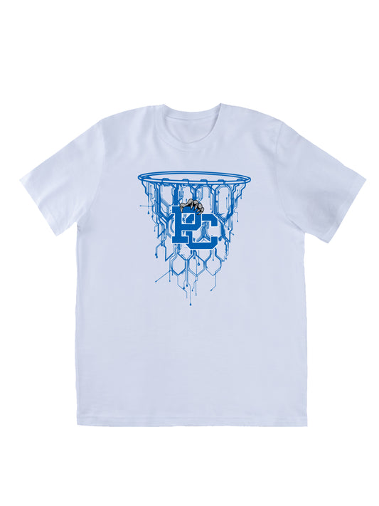 Polk County Schools Basketball PC Circuit Net in Blue Short Sleeve T-shirt