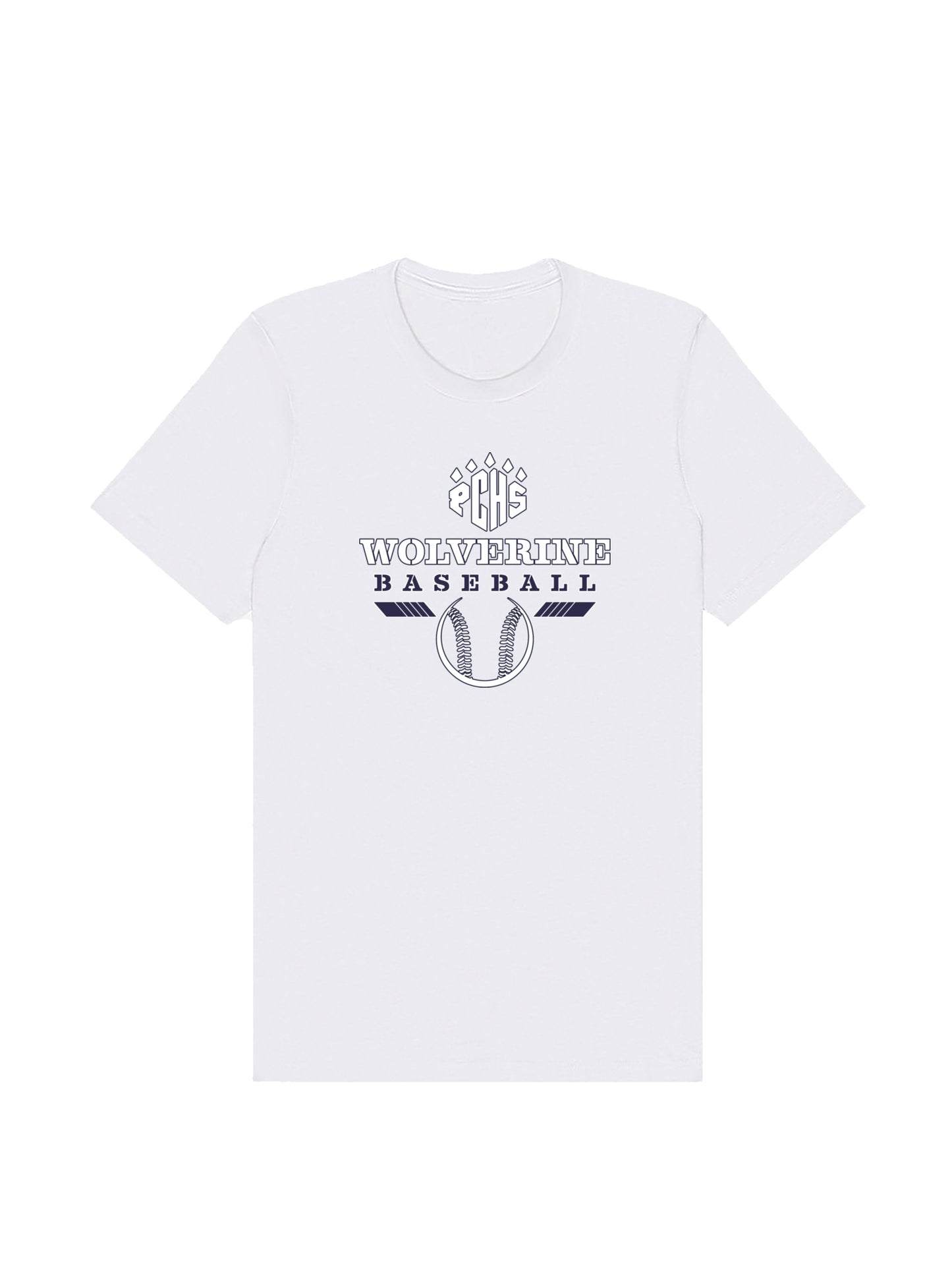PCHS Wolverine Baseball Logo Short Sleeve T-shirt