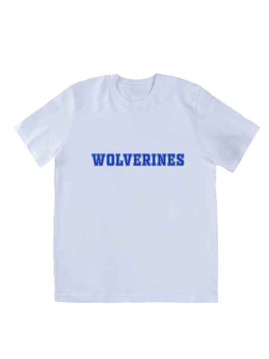 Polk County Wolverines Blue Logo Short Sleeve Tee
