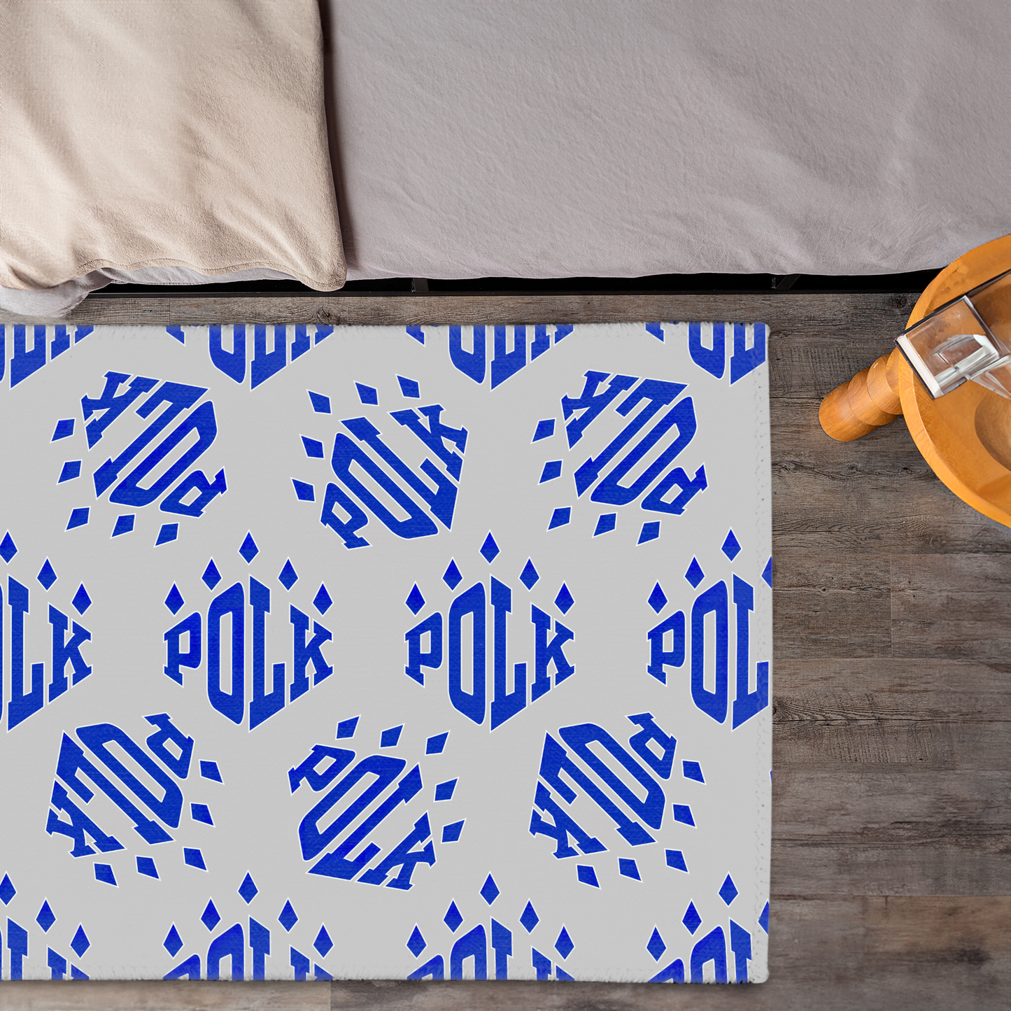 Polk Logo Pattern Rectangular Area Rugs