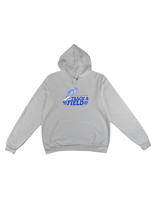Polk County Schools Track & Field Blue Logo Fleece Pullover Hoodie