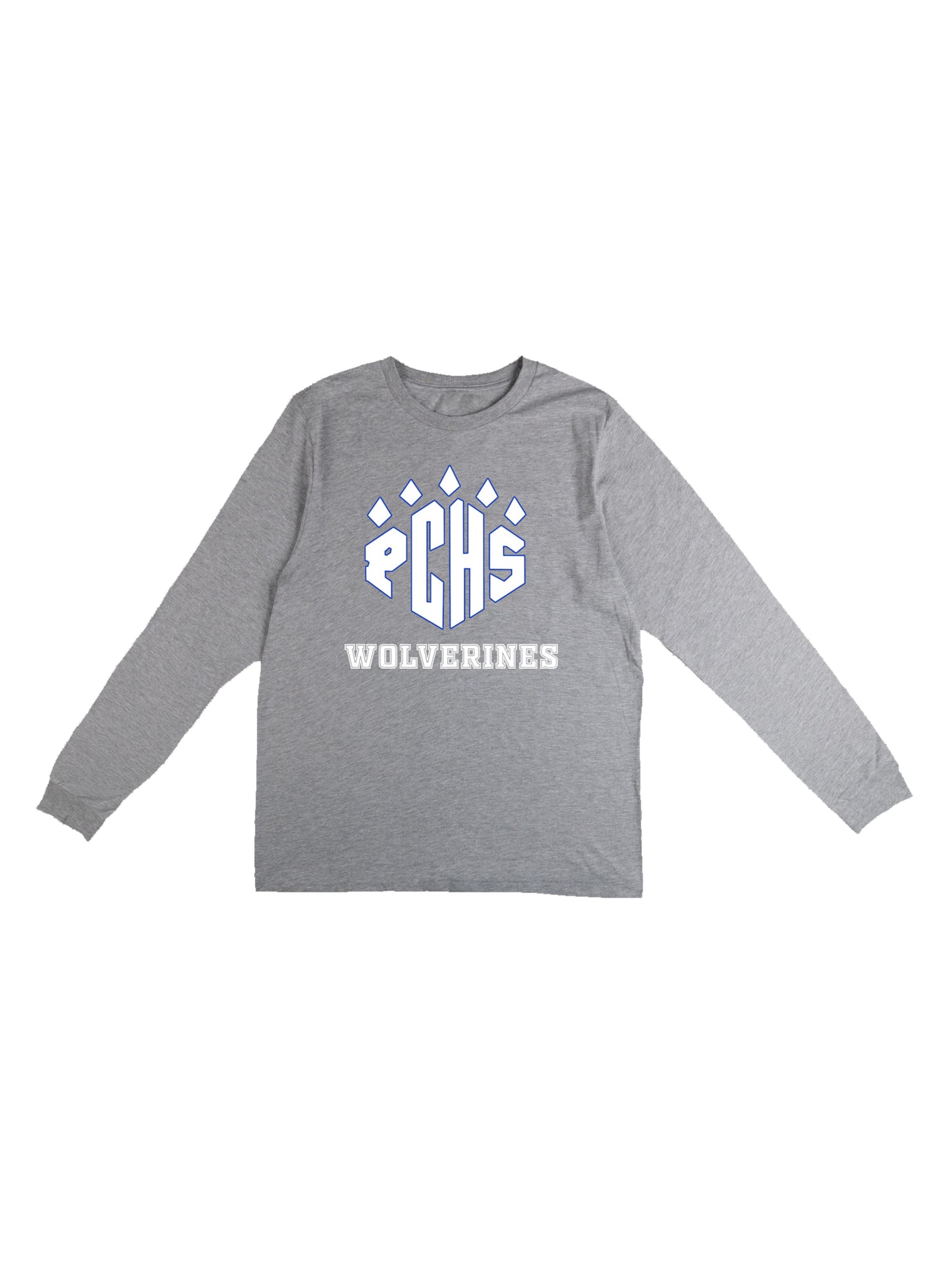 PCHS Wolverines White Paw Logo Long Sleeve T-shirt