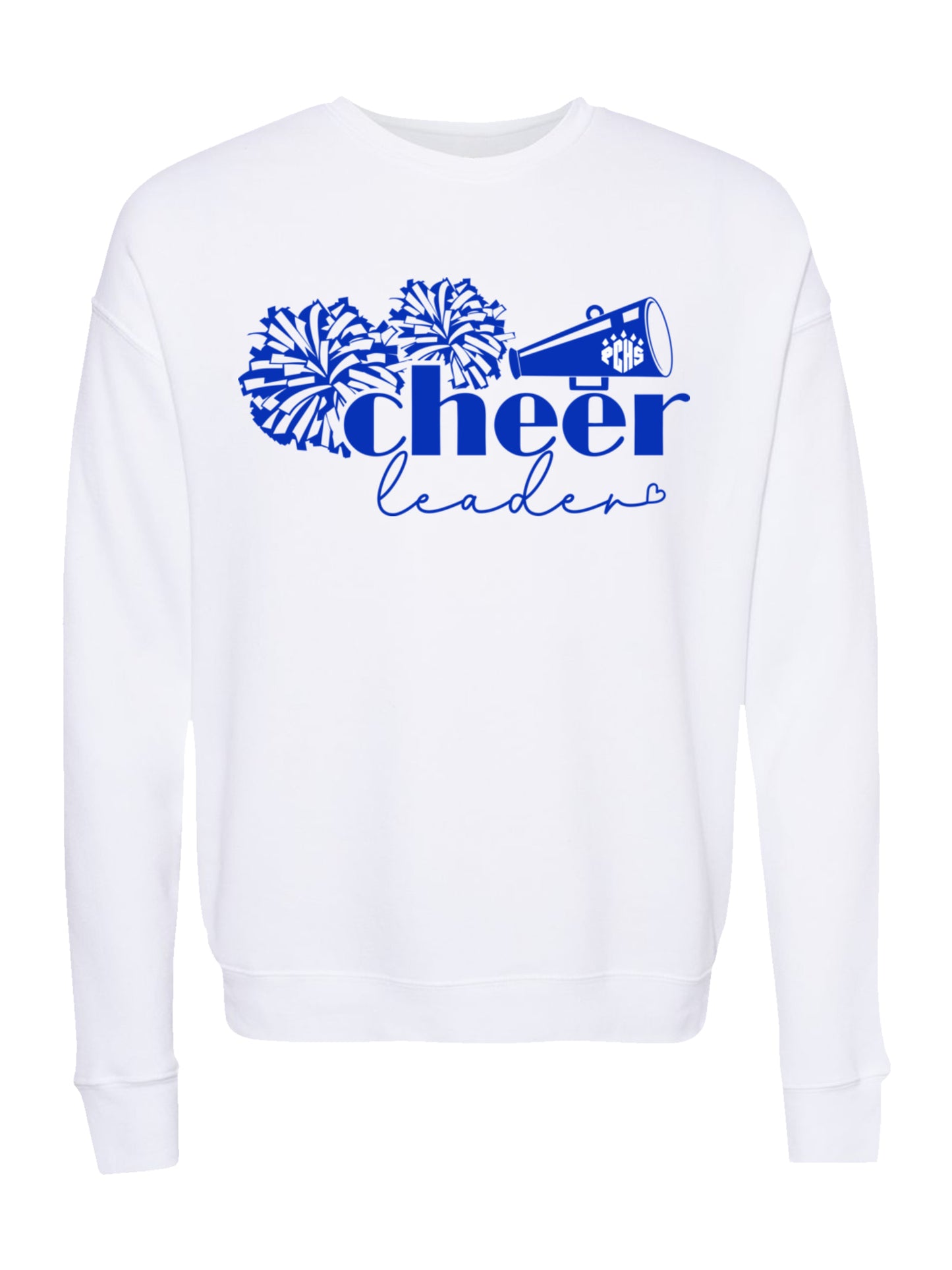 PCHS Cheerleading PomPoms & Horn Short Fleece Sweater