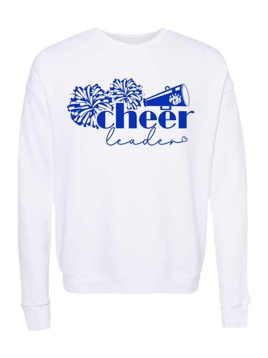 PCHS Cheerleading PomPoms & Horn Short Fleece Sweater