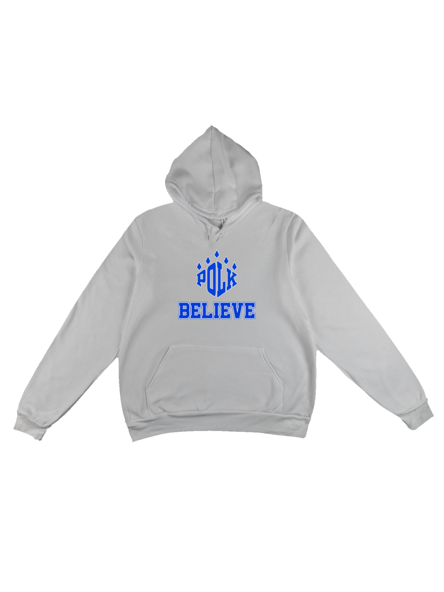 Polk Believe Slogan Fleece Pullover Hoodie