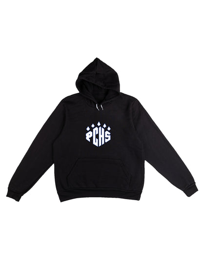 PCHS Paw Logo in White Fleece Pullover Hoodie