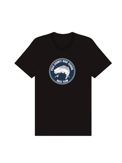 PCHS Bass Team Patch Design Short Sleeve T-shirt