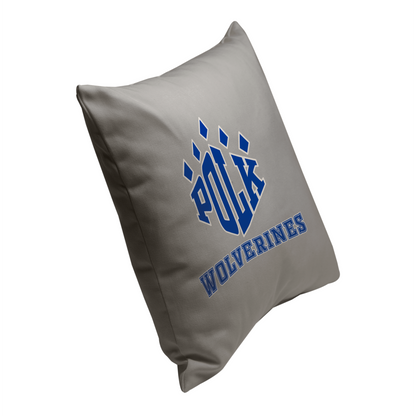 POLK Wolverines Logo Throw Pillows
