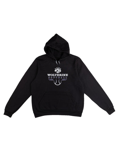PCHS Wolverine Softball Logo Fleece Pullover Hoodie